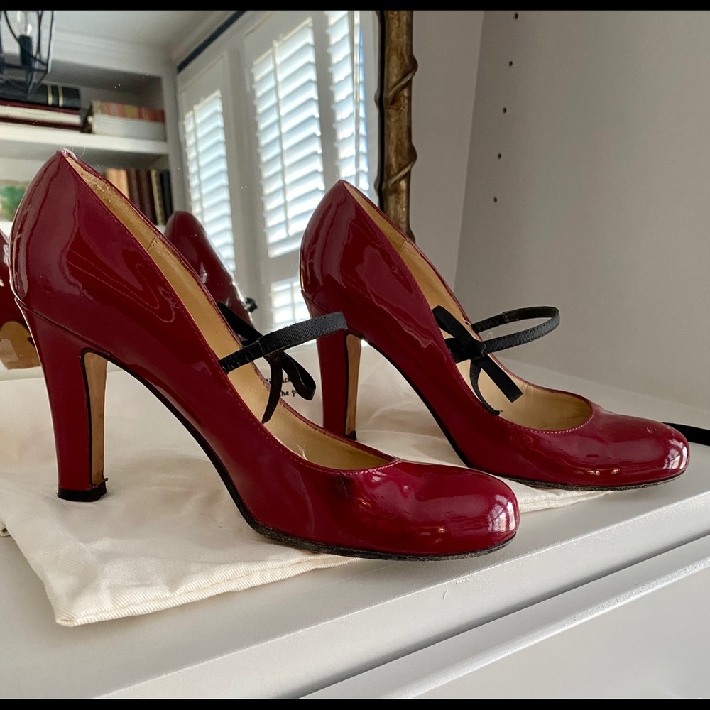 Kate Spade red heels with bow